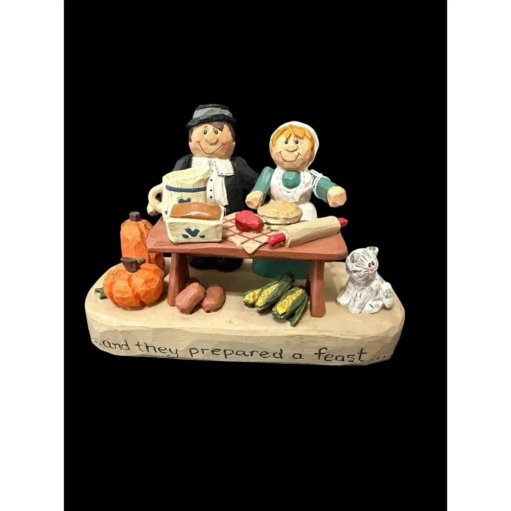 Eddie Walker Folk Art Life's Little Gifts “Praise Family” Thanksgiving Figurine